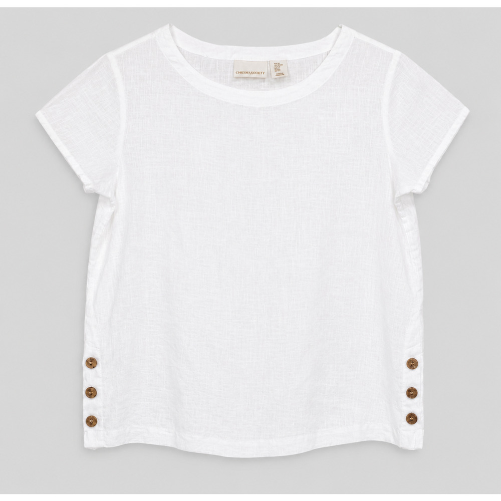 Cynthia Rowley Womens XS White Linen Top Short Sleeve Button Casual Resortwear